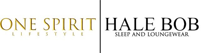 One Spirit Lifestyle logo paired next to Hale Bob Sleep and Loungewear logo to show licensed representation. 