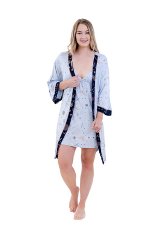 DUAL DYE KIMONO ROBE SET