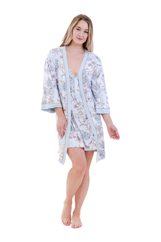 FLORAL KIMONO ROBE SET