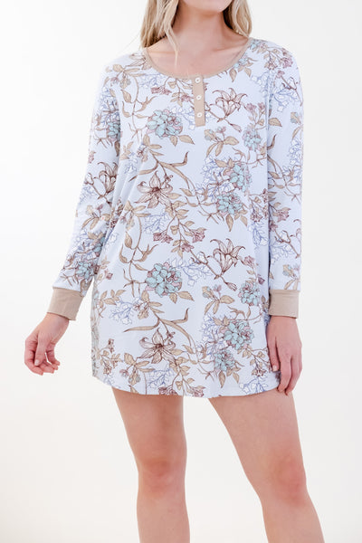 FLORAL HENLEY DRESS