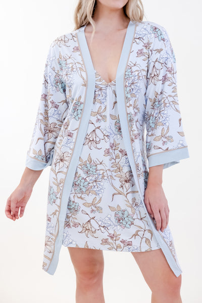 FLORAL KIMONO ROBE SET