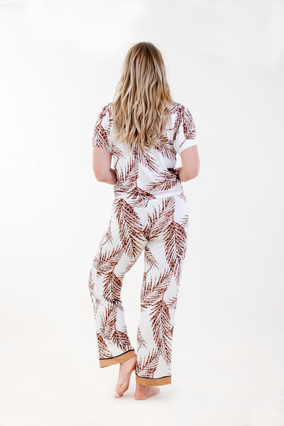 FLEUR FRONT TIE PAJAMA SET