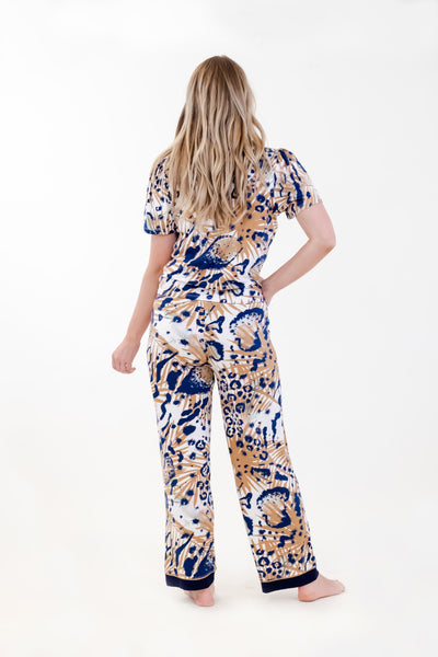 EXOTIC FRONT TIE PAJAMA SET