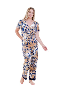 EXOTIC FRONT TIE PAJAMA SET