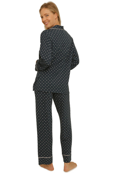 LONG SLEEVE PIPING MODAL PAJAMA SET