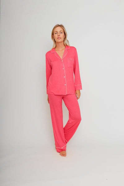 Tuxedo Piping Pajama Set