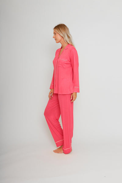 Tuxedo Piping Pajama Set