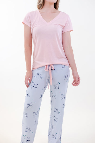 PAJAMA T-SHIRT SET (V-NECK)