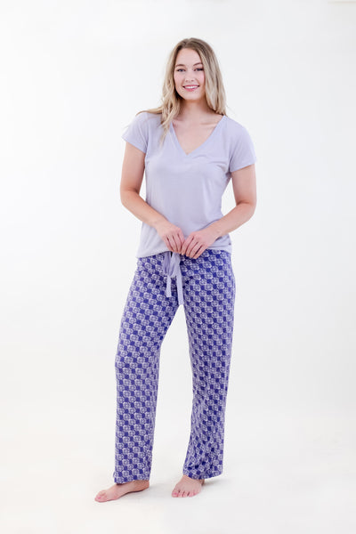 PAJAMA T-SHIRT SET (V-NECK)