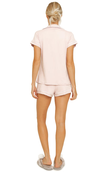 SHORT SLEEVE PIPING PAJAMA SET